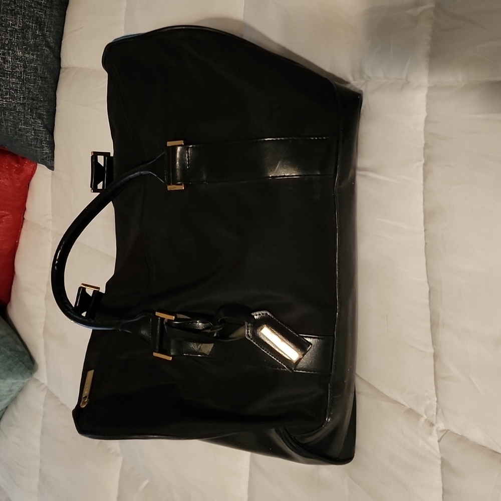 Coach black leather bag
